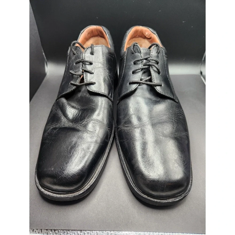 Johnston & Murphy XC4 Shoes Mens Size 10 Black Leather Derby Waterproof‎ Dress